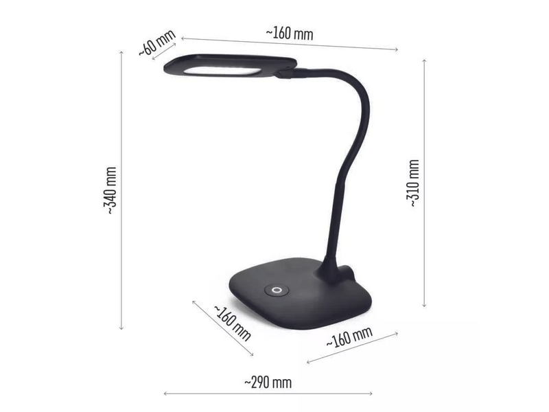 EMOS Stella LED asztali lámpa, fekete (Z7602B)