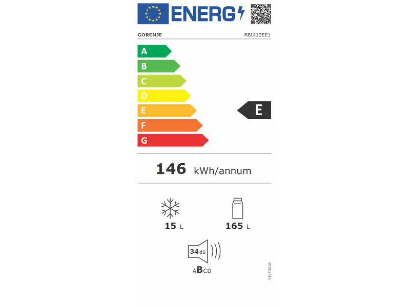 Beépíthető Egyajtós Hűtőszekrény