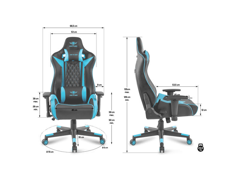 SOG Gamer szék- CRUSADER Blue