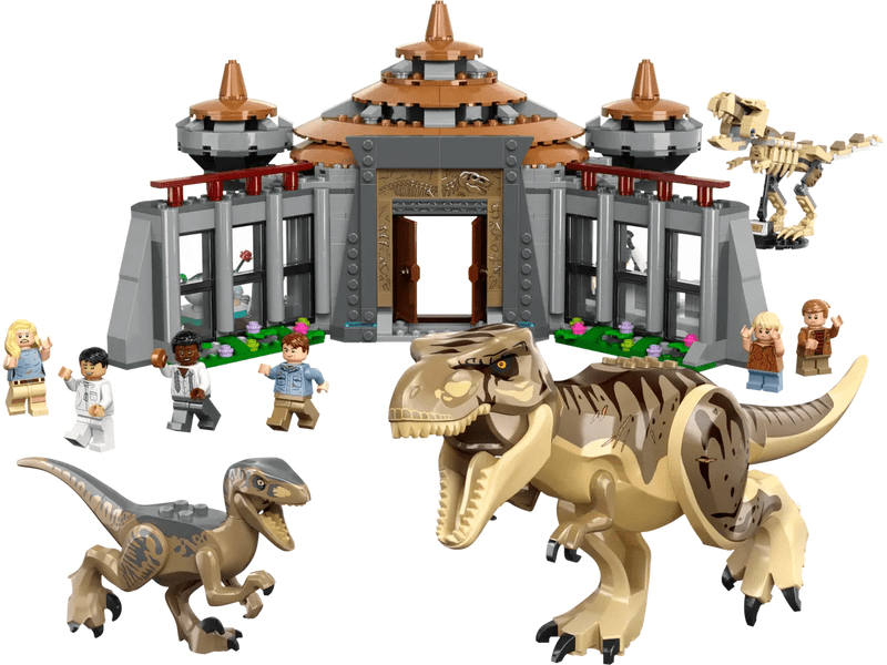 LEGO® Jurassic Park Látogatóközpont: T-Rex és raptortámadás (76961)