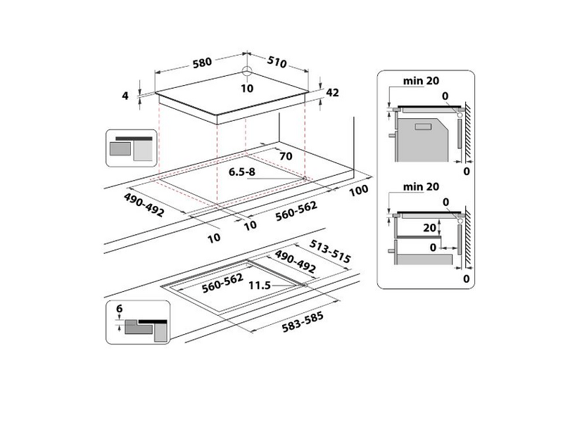 Whirlpool OAS KN8V1 IX Beépíthető gőzsütő + Whirlpool AKT 8090/NE Beépíthető kerámialap szett