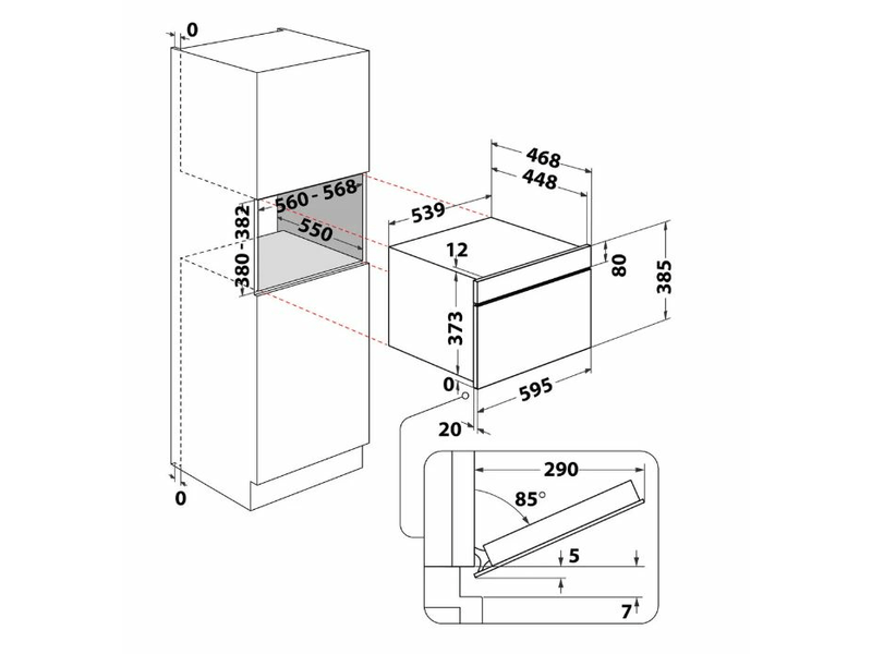 Whirlpool WOI5S8PM2SWA Beépíthető sütő + Whirlpool WMD54MW Beépíthető mikrohullámú sütő + Whirlpool WL S5360 BF/W Beépíthető indukciós főzőlap