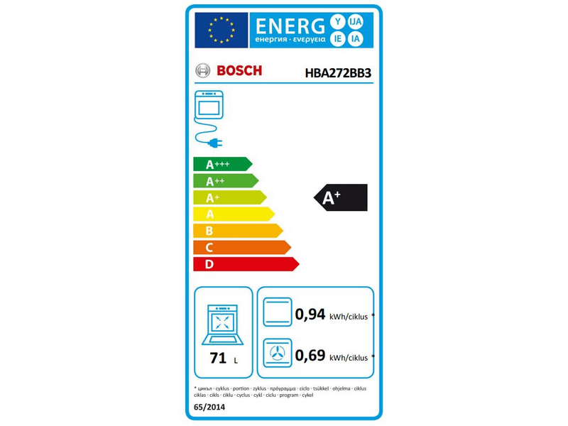 Bosch HBA272BB3 Beépíthető sütő