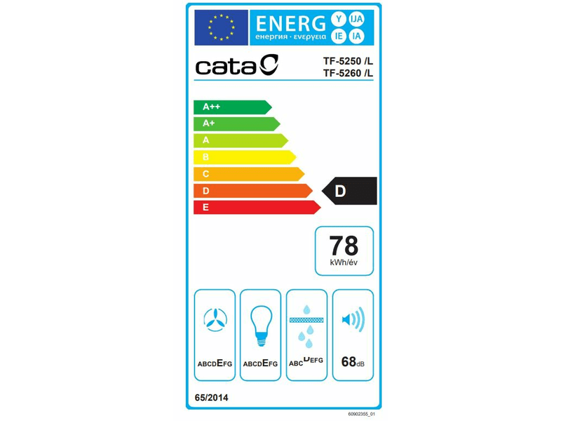 Cata TF-5260 X/L Teleszkópos páraelszívó + FA-125 bekötő szett