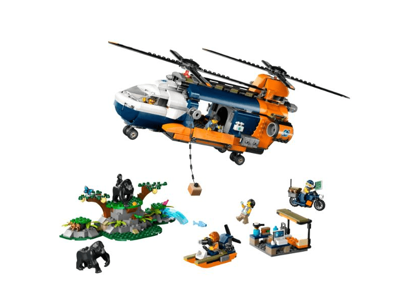 LEGO® City Dzsungelkutató helikopter a bázison (60437)