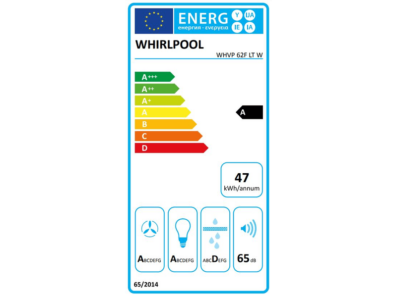 Whirlpool WHVP 62F LT W Fali páraelszívó