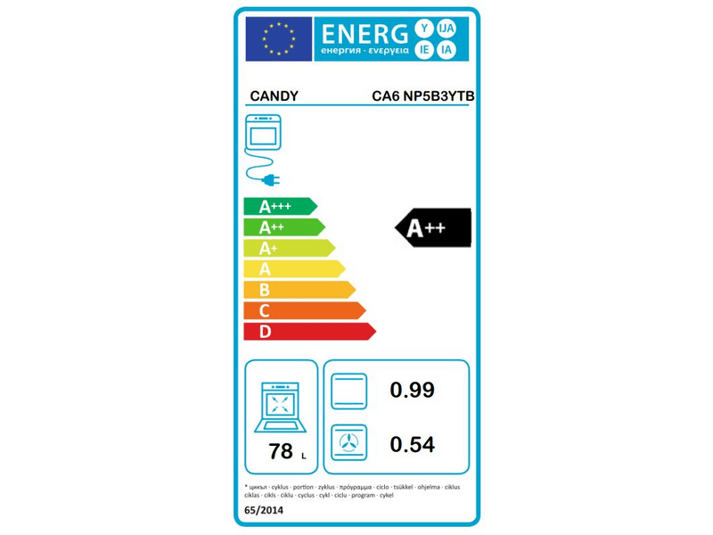 Candy CA6 NP5B3YTB Ugradbena pećnica