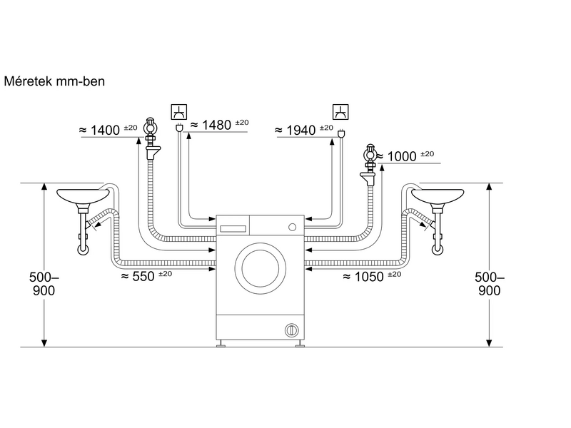 Bosch WKD28490EU Beépíthető mosó-szárítógép