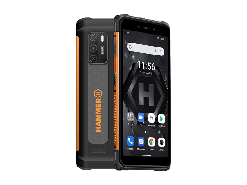 myPhone Hammer Iron 4 Okostelefon, fekete/narancs