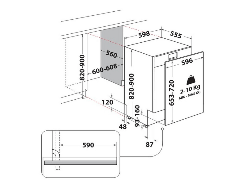 Whirlpool WIO30540PELGC Beépíthető mosogatógép