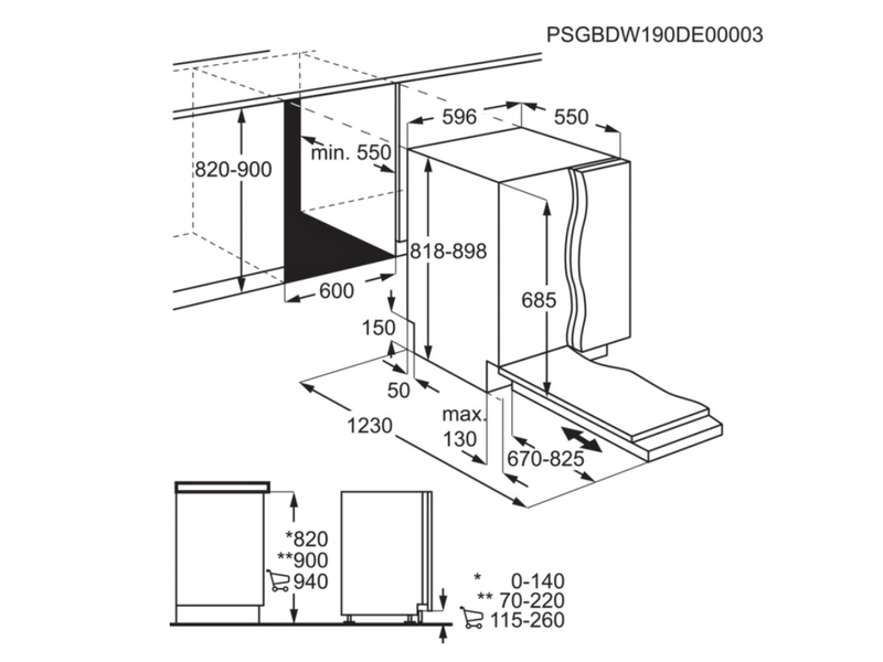 Electrolux KEZA9315L Beépíthető mosogatógép