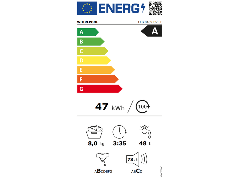 Whirlpool FFB 8469 BV EE Elöltöltős mosógép