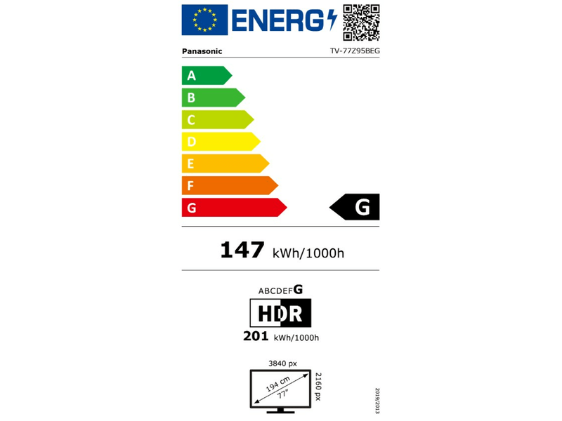 Panasonic TV-77Z95BEG OLED TV, 195 cm