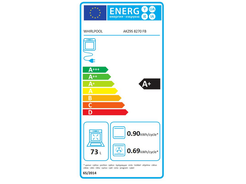 Whirlpool AKZ9S 8270 FB Ugradbena pećnica