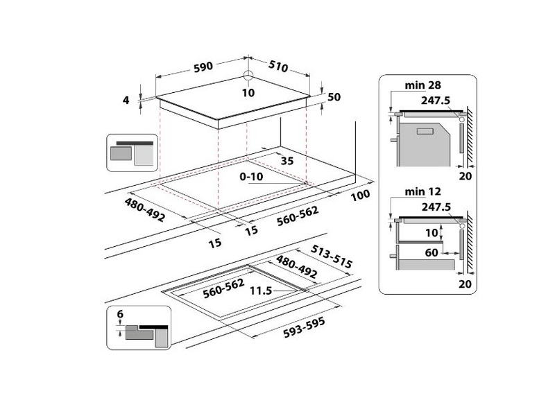 Whirlpool AKZ9 6230 NB Beépíthető sütő + Whirlpool WB B8360 NE Beépíthető indukciós főzőlap szett