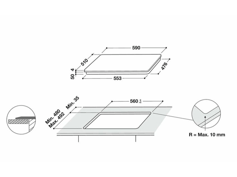 Whirlpool WOI5S8PM2SWA Beépíthető sütő + Whirlpool WMD54MW Beépíthető mikrohullámú sütő + Whirlpool WL S5360 BF/W Beépíthető indukciós főzőlap