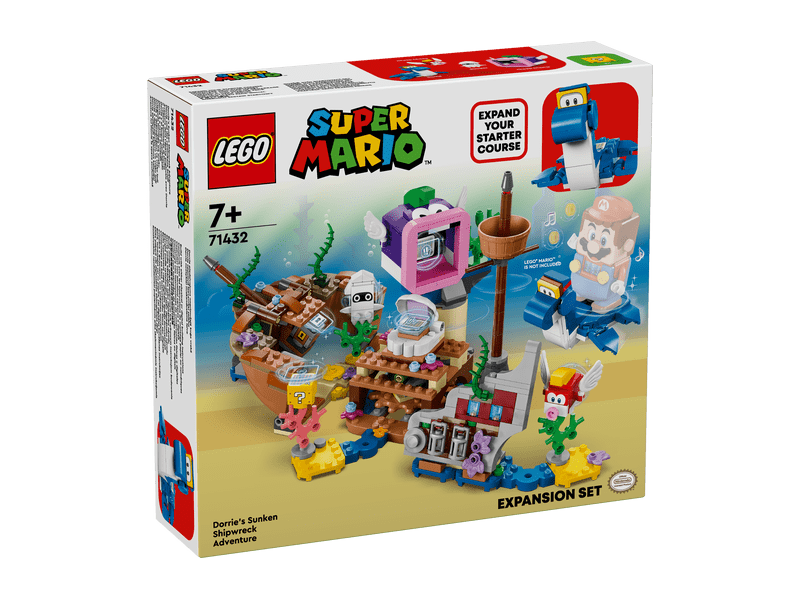 LEGO® Super Mario™ Dorrie elsüllyedt hajóroncs kalandjai kiegészítő szett (71432)