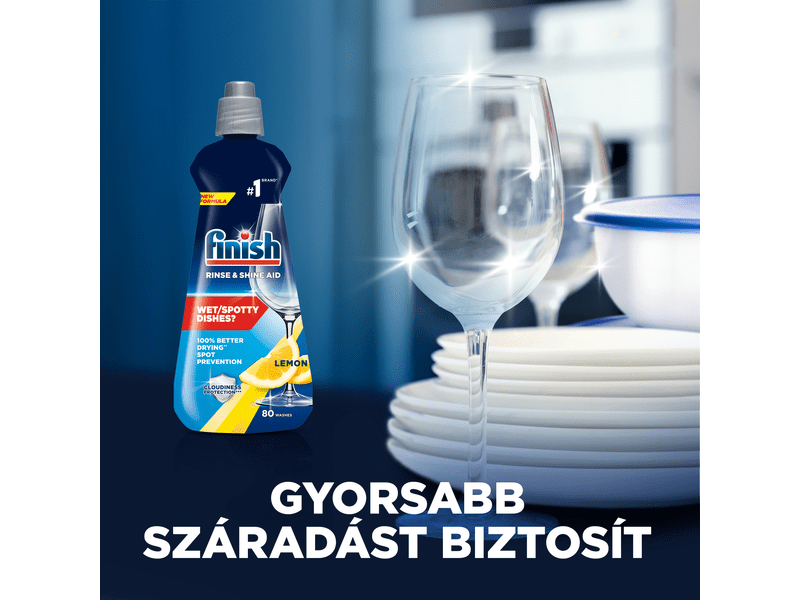 Finish Shine & Protect Rinse Aid öblítőszer gépi mosogatáshoz, Citrom, 400 ml