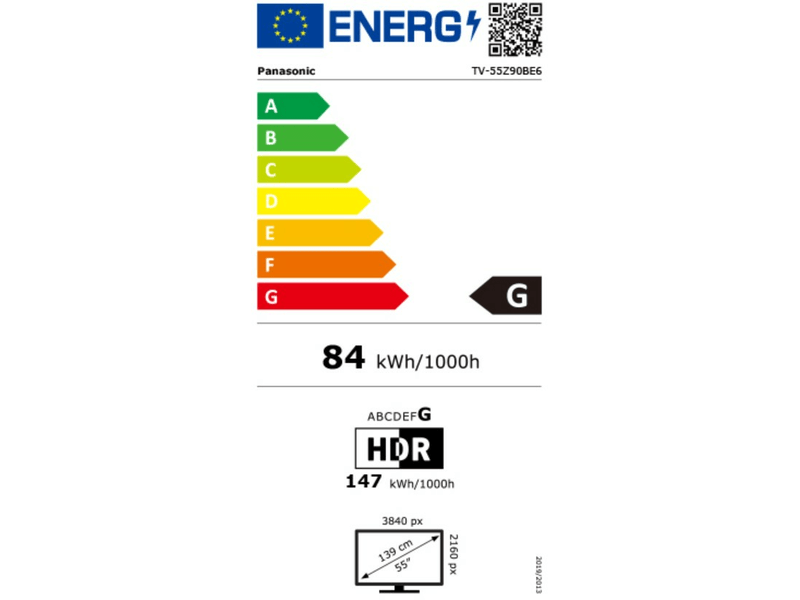 Panasonic TV-55Z90BE6 OLED TV, 139 cm