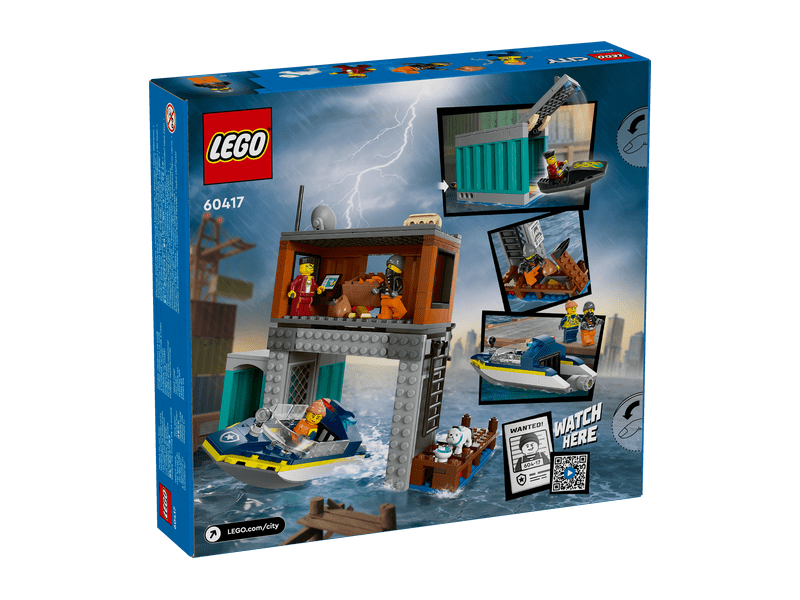 LEGO® City Rendőrségi motorcsónak és a rablók rejtekhelye (60417)
