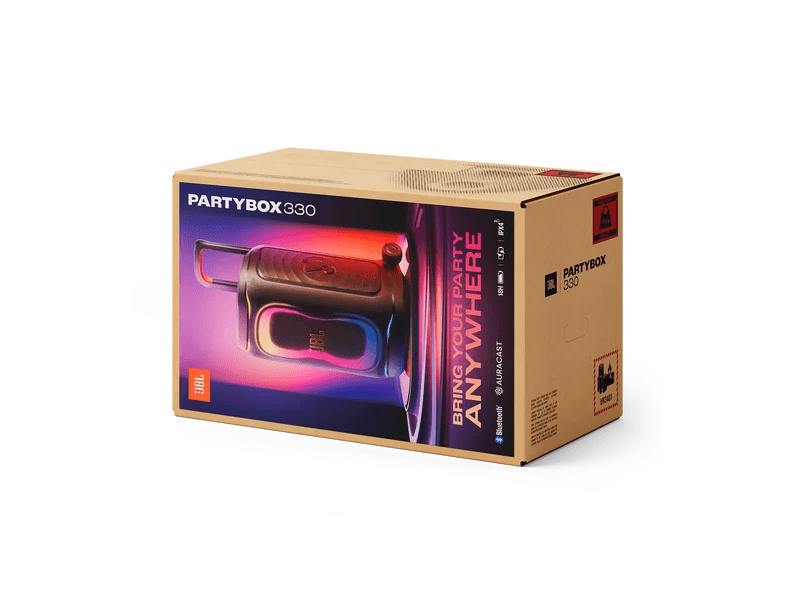 JBL PartyBox 330 Bluetooth hangszóró, fekete