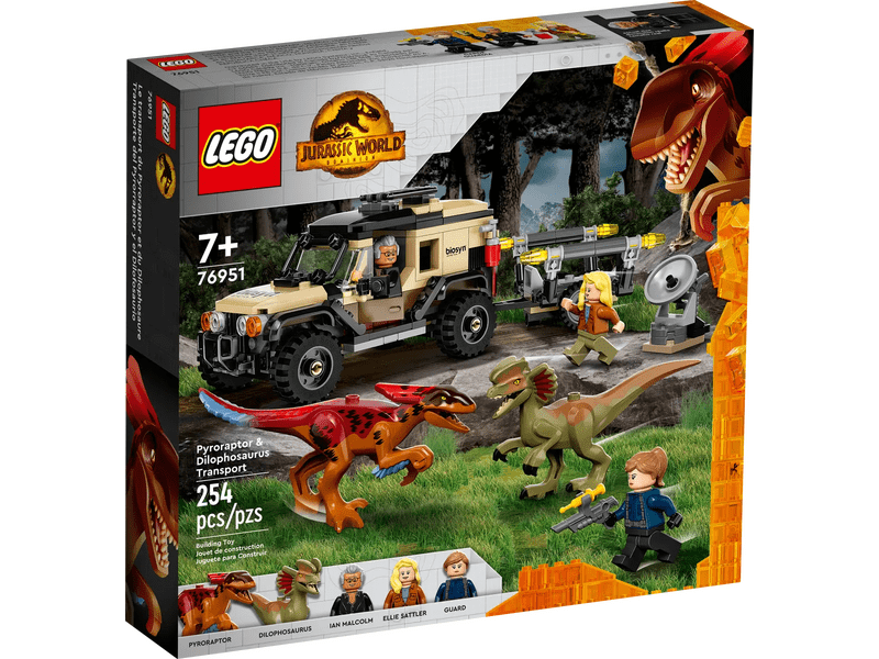 LEGO® Jurassic World™ Pyroraptor és Dilophosaurus szállítás (76951)