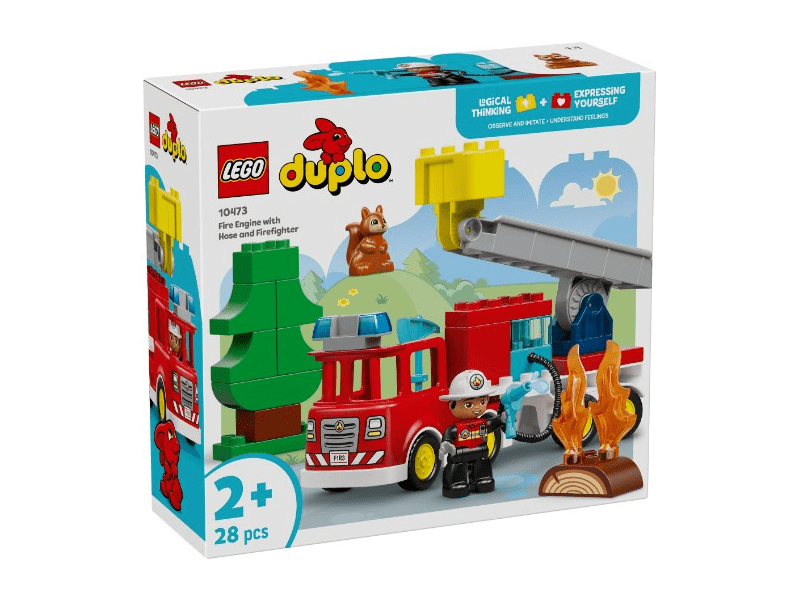 LEGO® DUPLO® Városi kalandok Tűzoltóautó tömlővel és tűzoltóval (10473)