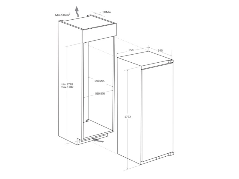 Haier HUT7518EWF Beépíthető fagyasztószekrény