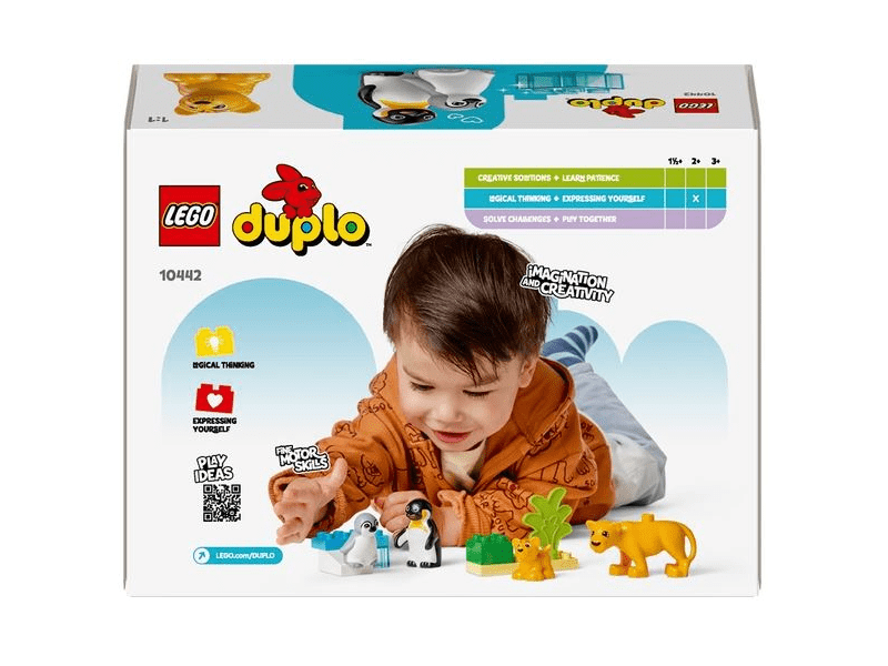 LEGO® DUPLO® Životinjske obitelji u divljini: Pingvini i lavovi (10442)