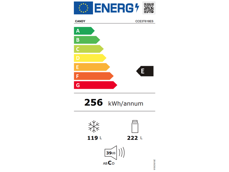 Candy CCE3T618ES Alulfagyasztós hűtőszekrény