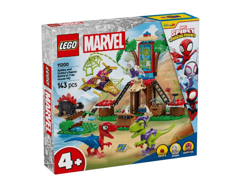 LEGO® Marvel Pókember és Gobby raptorcsatája a lombház főhadiszálláson (11200)