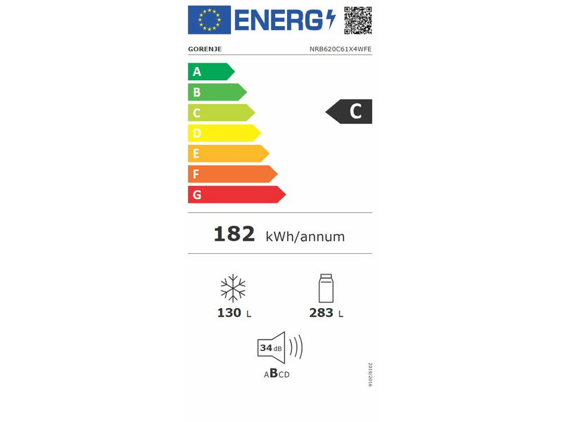 Gorenje NRB620C61X4WFE Alulfagyasztós hűtőszekrény
