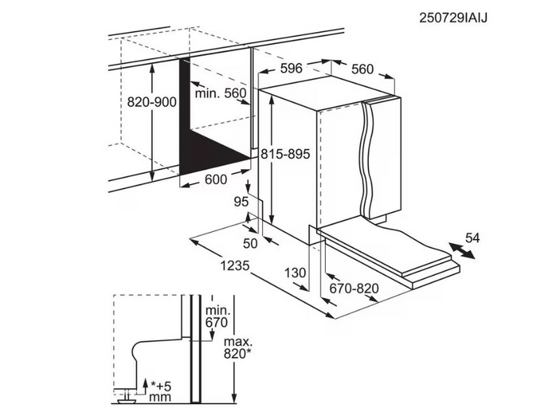 AEG GI8200A2TN Beépíthető mosogatógép