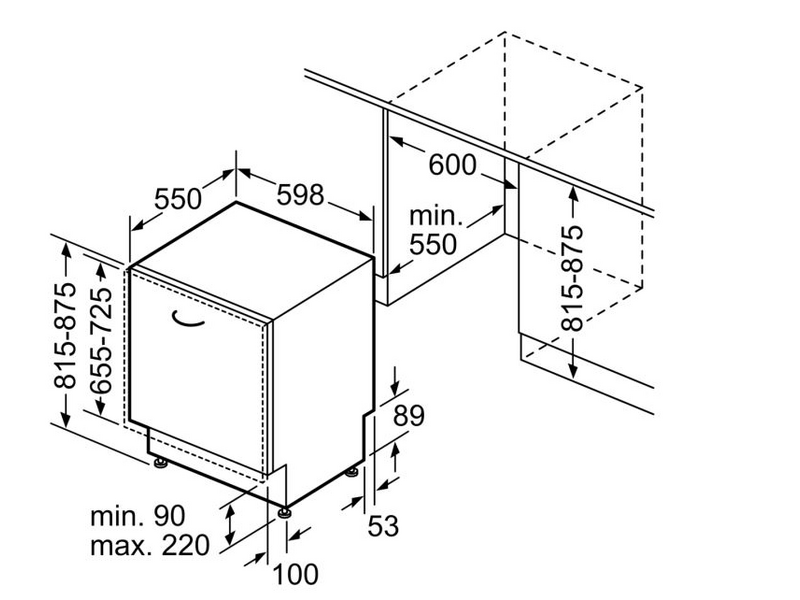 Bosch SMV8YCX02E Beépíthető mosogatógép