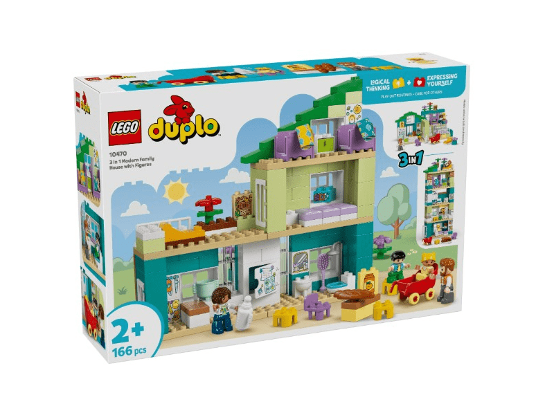 LEGO® DUPLO® Town 3 az 1-ben modern családi ház figurákkal (10470)