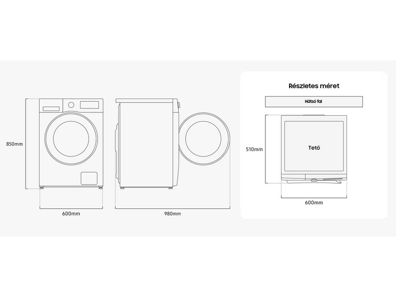 Samsung WW80FG5L32AELE Elöltöltős mosógép
