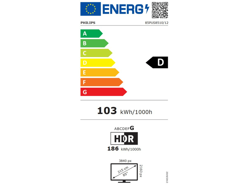 215cm 4K UHD QLED Smart Ambilight TV