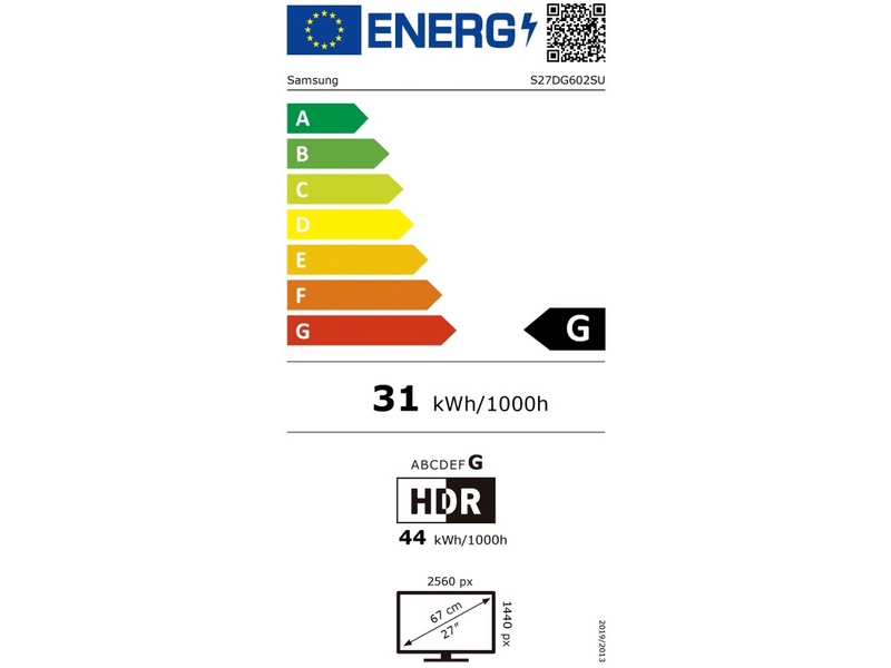 Samsung LS27DG602SUXEN Odyssey G6 OLED 27