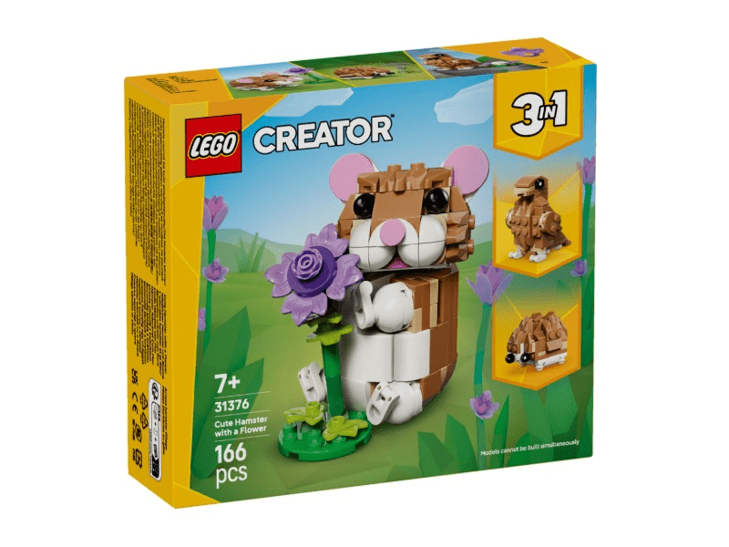 LEGO® Creator Aranyos hörcsög egy virággal (31376)