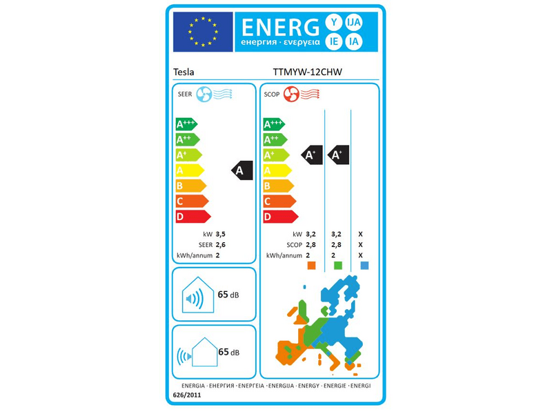 Tesla AC-TTMYW-12CHW Mobilklíma, fehér
