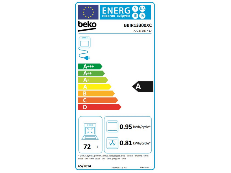 Beko BBSM12320XCS ugradbeni set pećnice i ploče za kuhanje