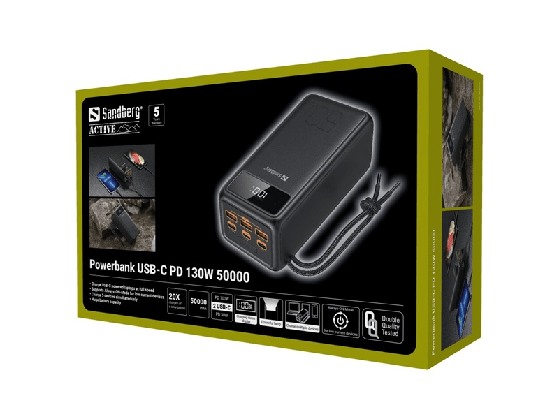Sandberg 420-75 USB-C PD 130W 50000mAh Powerbank