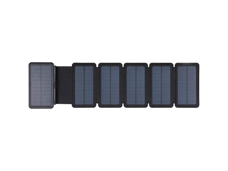 Sandberg Akkubank - Solar 6-Panel Powerbank 20000 (napelemes; kültéri; IPX4 cseppálló; LED lámpa; 2xUSB-A+USB-C)