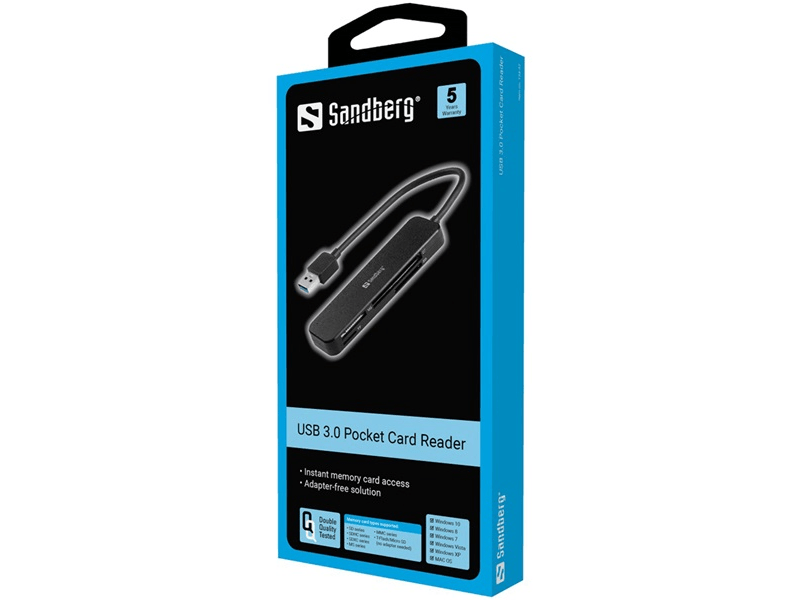 Sandberg USB 3.0 Pocket Kártyaolvasó