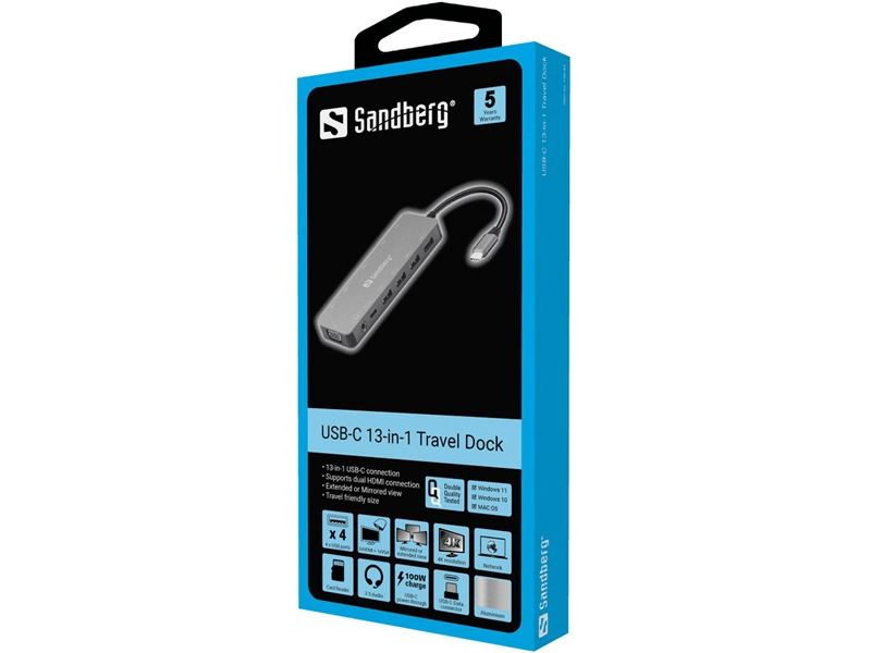 Sandberg 136-45 USB-C Dokkoló