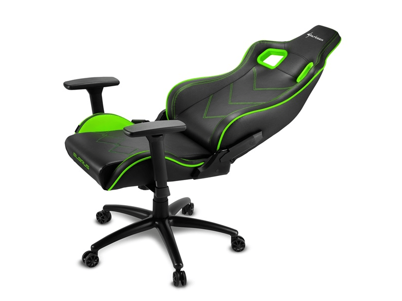 Sharkoon Elbrus 2 Gamer szék, fekete/zöld