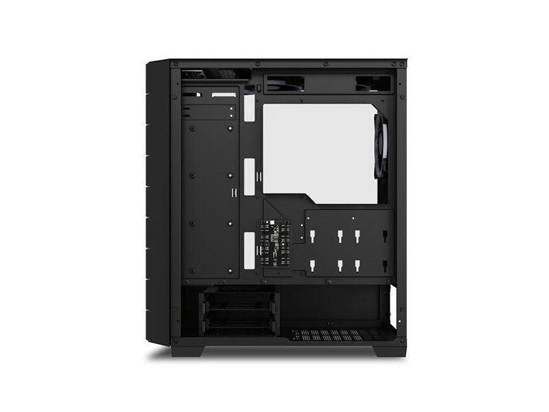 Sharkoon Számítógépház - RGB HEX (fekete; alsó táp; ATX,mATX; mITX; 6x120mm RGB LED; 2xUSB3.0 + 2xType-C Gen 2; I/O)