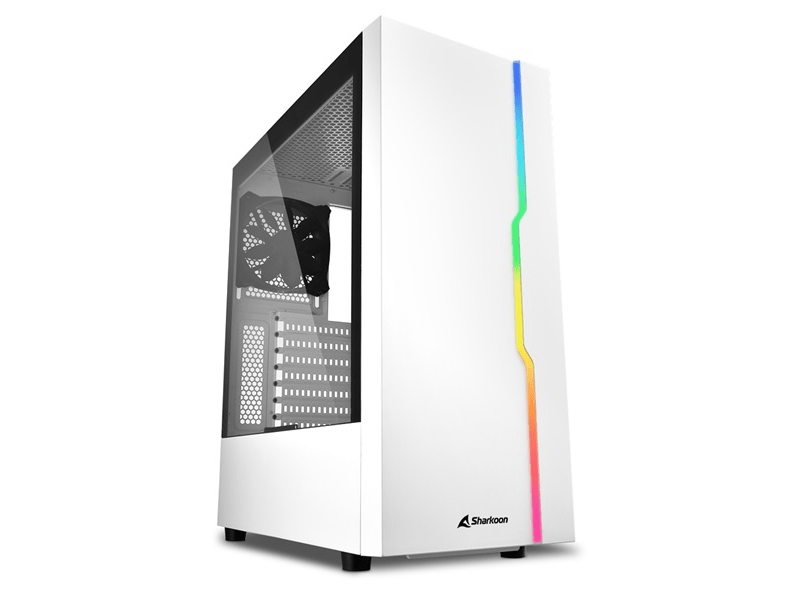 Sharkoon RGB Slider Számítógépház, fehér