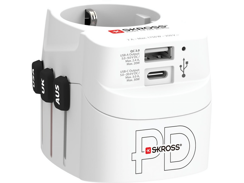 Skross PRO Light USB utazó adapter (1.302473)