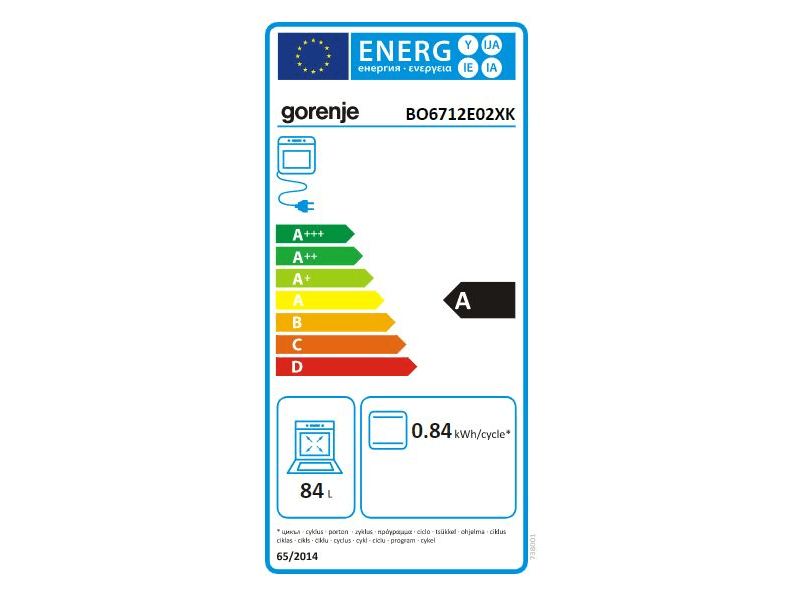 Gorenje BO6712E02XK Beépíthető sütő